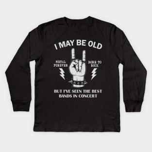 Heavy Metal Birthday Gift for Him Kids Long Sleeve T-Shirt